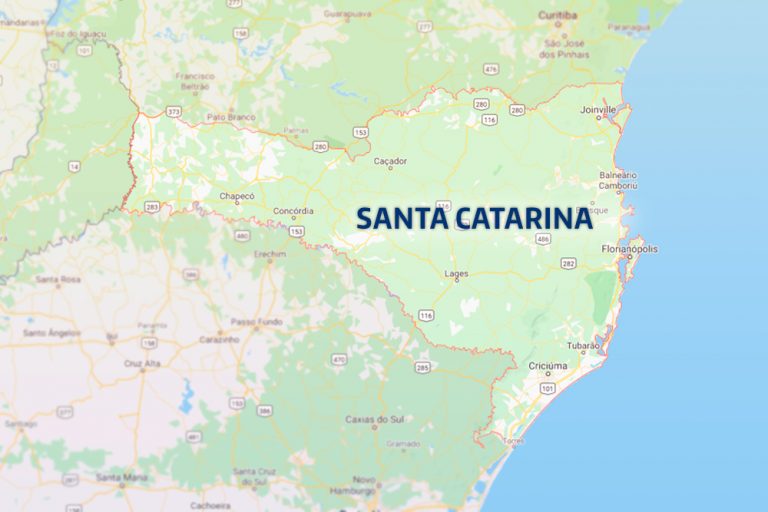 Mapa de santa catarina